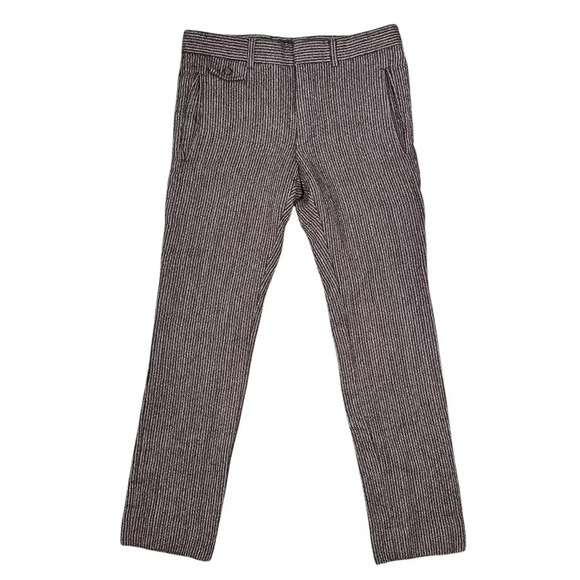 Vintage Y2K Gucci Wool Herringbone Midweight Brown Flannel Slim Pants Mens 48 - Picture 1 of 11